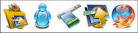 Crystal effect of large series of transparent PNG icon