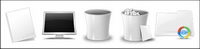 Mac style grey transparent png material
