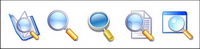 Magnifying glass series of transparent material png