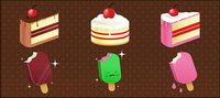 Lovely dessert with candy computer icon png
