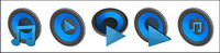 Blue-grey horn theme music icon png