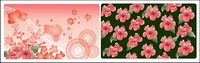 Flower and the ink vector material