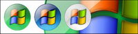 Large circular windows vista computer icon png