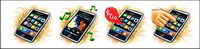 Hand-painted iPhone computer icon png