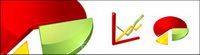 Stars of the statistical tables glittering computer icon png