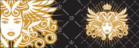 Female pattern material wings