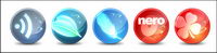 Blisters style circular computer icon png