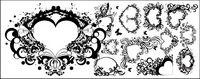 The trend of heart-shaped pattern composed of vector material Series