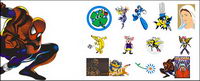 Vector animation cartoon characters