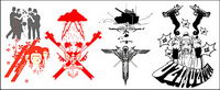 Vector series of pictorial material trend-2