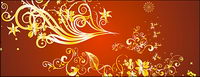 Gold gorgeous patterns Vector-3