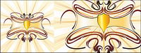 Vector material elements of the trend of the border