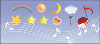 Vector lovely cartoon elements