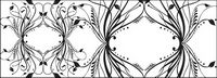 Fashion black-and-white pattern element vector material