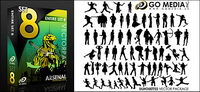 Go Media produced vector material (set8) - various characters in Pictures