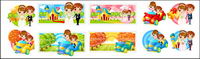 Bride and groom cartoon image