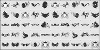 Continental wings and other elements of vector material