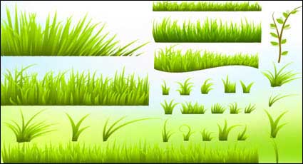 Green grass vector material