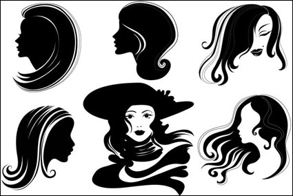 Vector female head