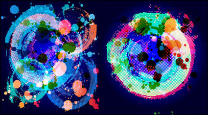 The trend of brilliant color ink - Vector
