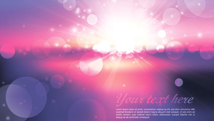 City romantic lighting vector material -2