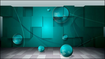 Three-dimensional creative business space background vector -3