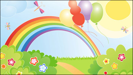 Summer cartoon images 04 - vector