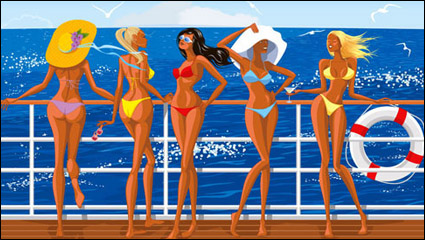 Bikini girl 03 - vector