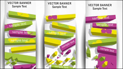 Gorgeous long bar background 05 - vector material