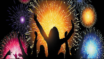 Festive fireworks 01 - vector material