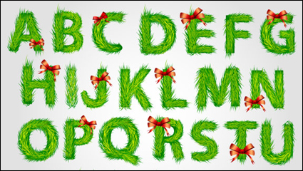 Christmas English font 03 - vector material