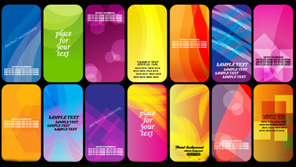 The gorgeous halos card background 02 - vector material