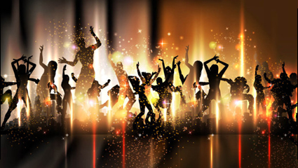 Colorful background dance