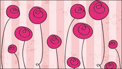 The romantic cartoon hand-painted illustrations 01 - vector material