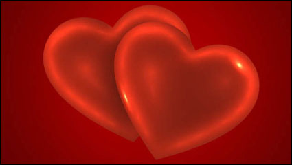 Romantic heart-shaped background 01 - vector material