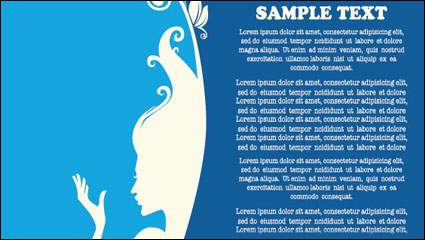 Beautiful silhouette pattern 03 - vector material