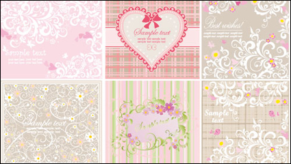 European-style lace pattern 04 - vector material