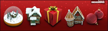 House, gifts, crystal ball, hanging ball