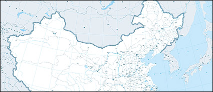 1:400 million Chinese map (rail transport)