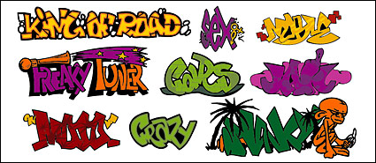 Font vector art material