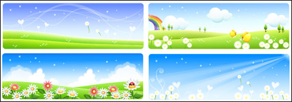 Summer scenery of the countryside
