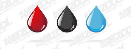 Color droplets vector material