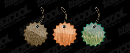 web2.0 style wood material listed Vector