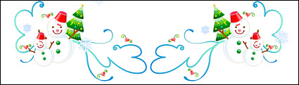 Christmas exquisite lace Vector material-6