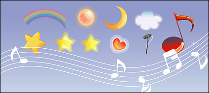 Vector lovely cartoon elements